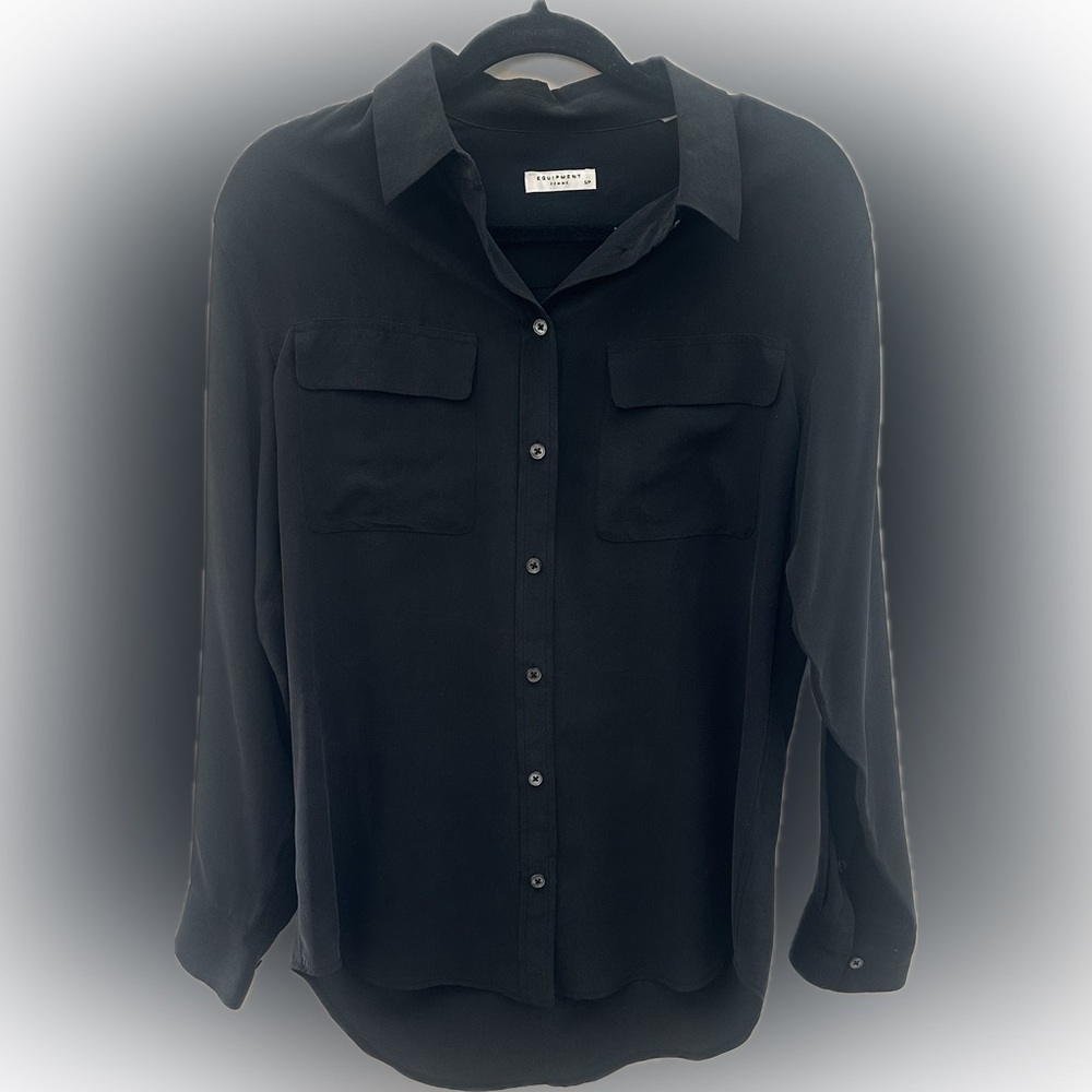 Equipment Silk Two Pocket Button Up